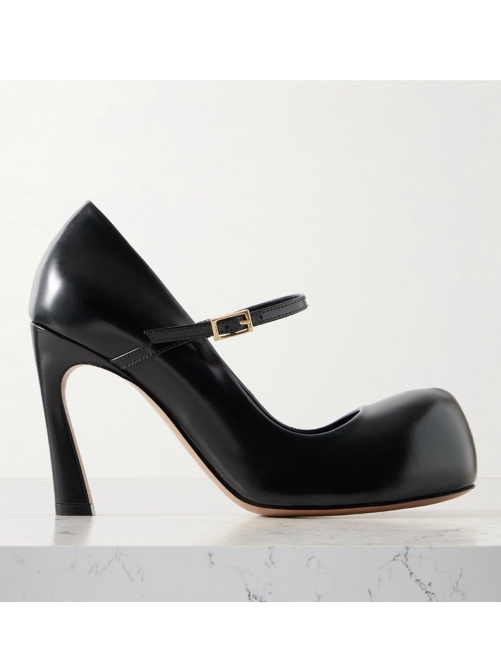 Marni New Wave Leather Mary Jane Pumps In Black